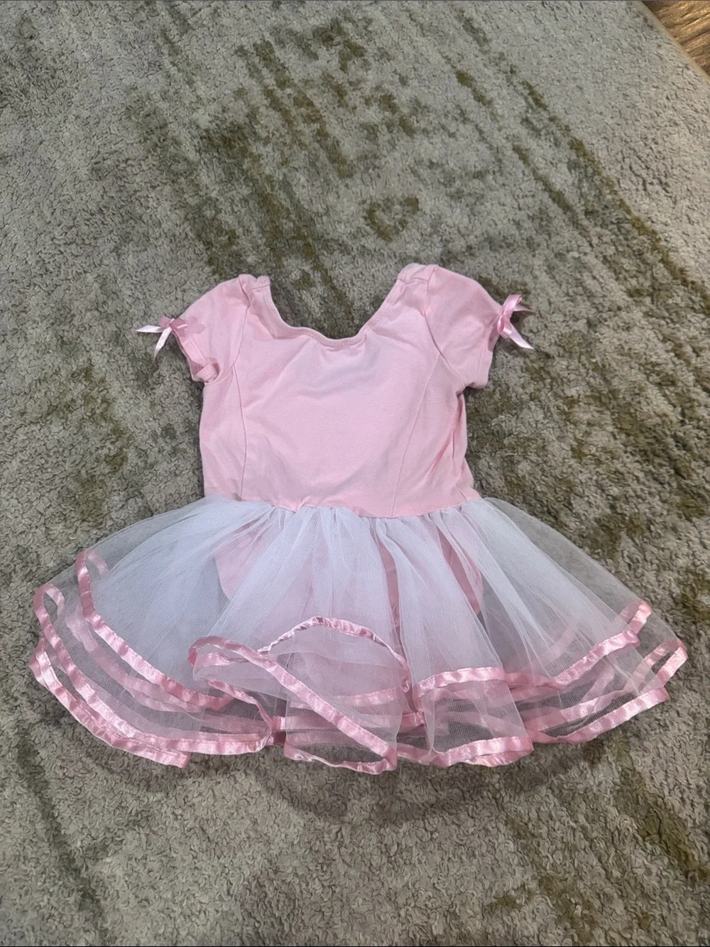 Ruffle Butts Pink and White Tulle Ballet Dress 2T-3T
